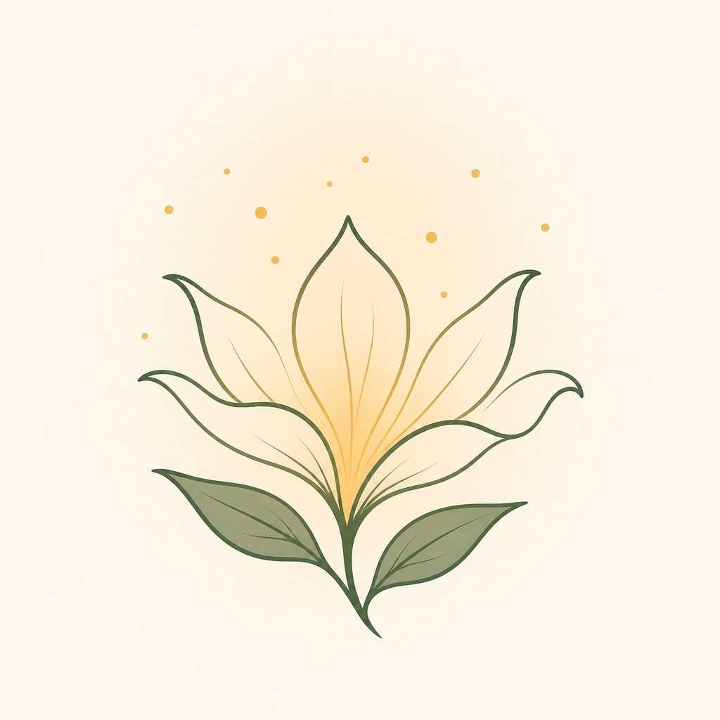 気づきと前向きな変化を表す花のイラスト